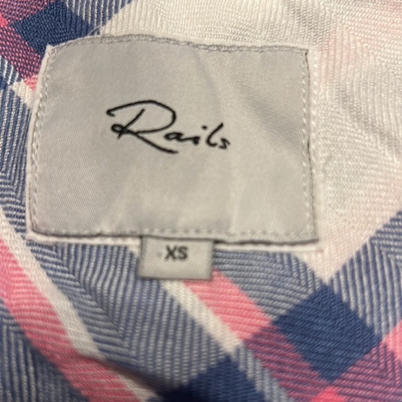 RAILS Hunter White Sky Plaid (Feminine Pastels) Shirt Size XS - Picture 4 of 4